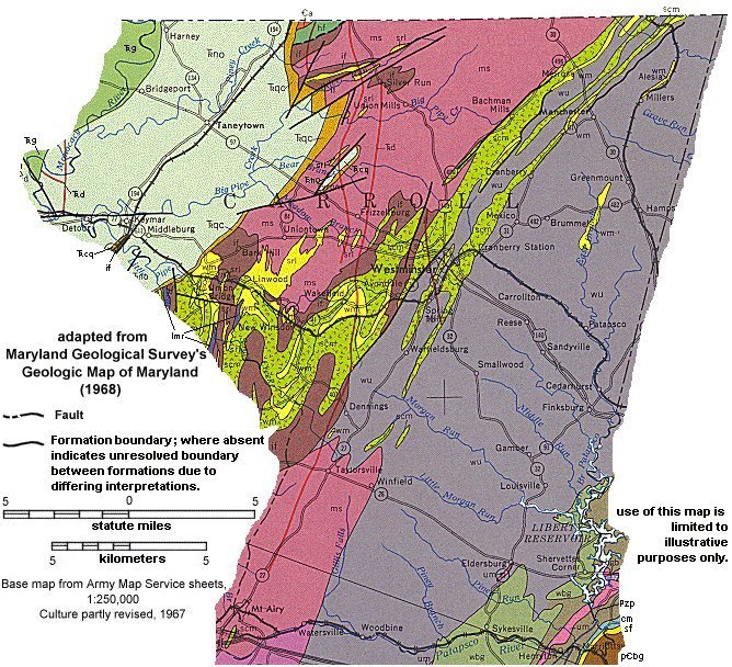 Carroll County Geologic Map (1968)