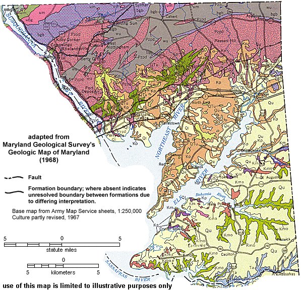 Map Of Cecil County Md Geologic Maps Of Maryland: Cecil County