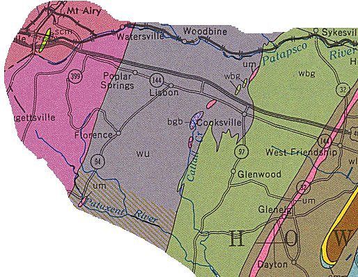 Map Of Howard County Md Geologic Maps Of Maryland: Howard County Northwest