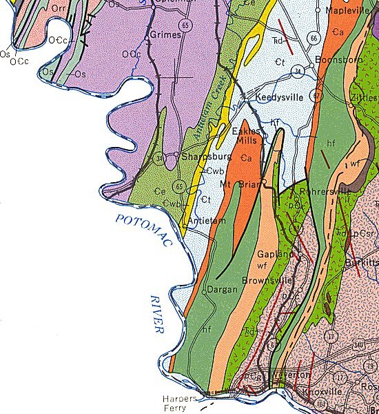 Washington County Md Gis Geologic Maps Of Maryland: Washington County South (1968)